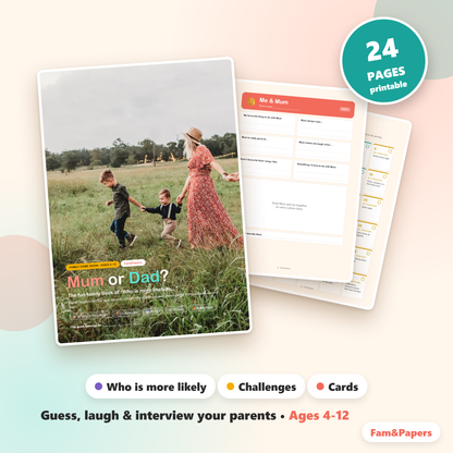 Mum or Dad? Family Game Book | Fam&Papers