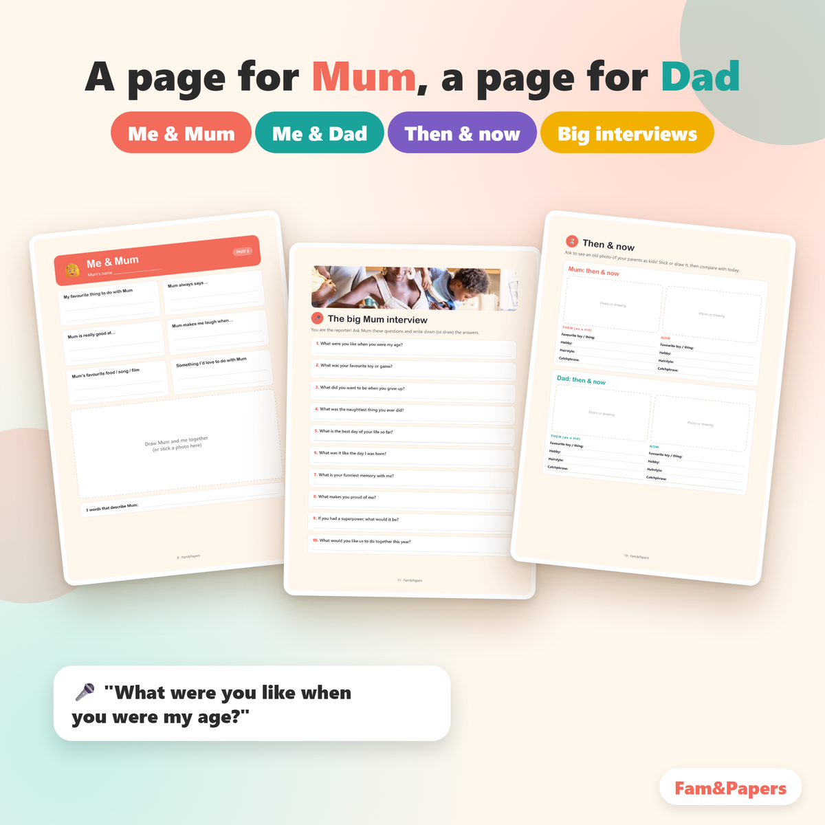 Mum or Dad? Family Game Book | Fam&Papers