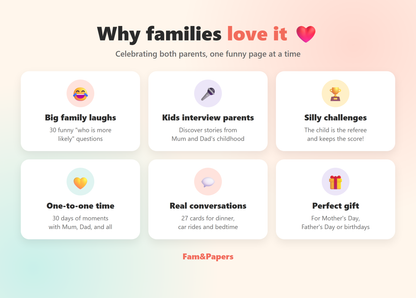 Mum or Dad? Family Game Book | Fam&Papers