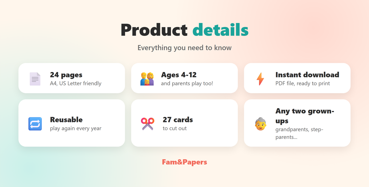 Mum or Dad? Family Game Book | Fam&Papers