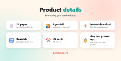 Mum or Dad? Family Game Book | Fam&Papers