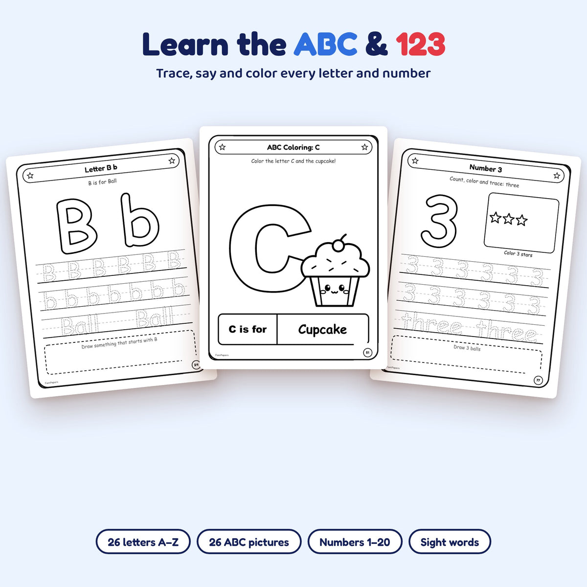My Big Activity Book – 200+ Printable Preschool Pages for Kids Ages 3–6