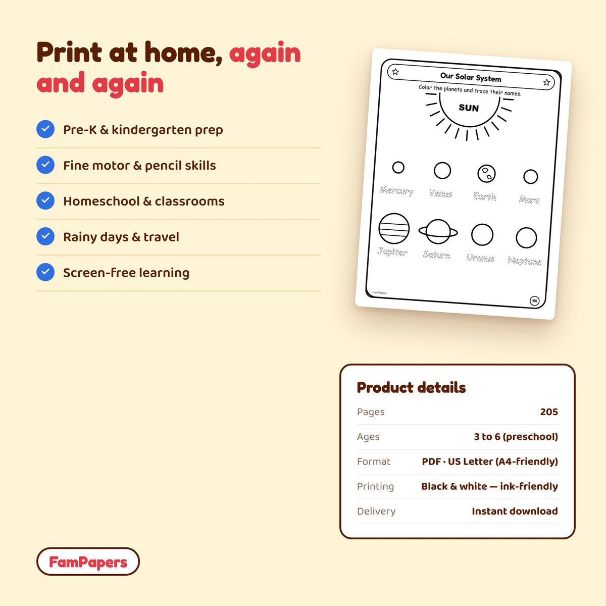 My Big Activity Book – 200+ Printable Preschool Pages for Kids Ages 3–6