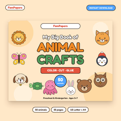 50 Animal Crafts for Kids