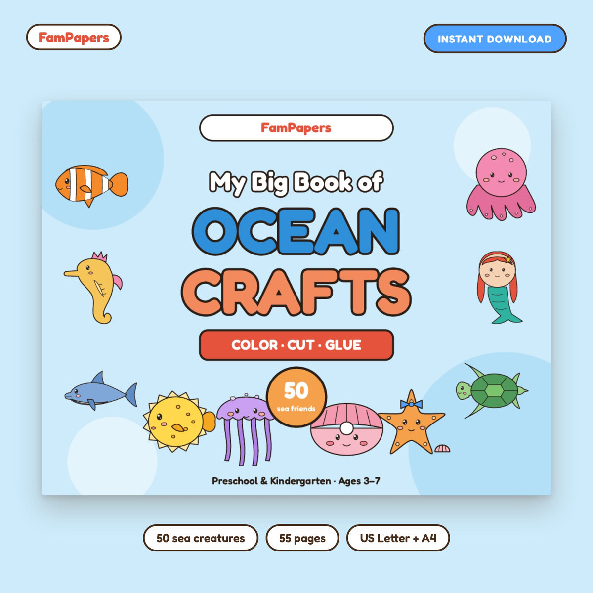 50 Ocean Animal Crafts for Kids