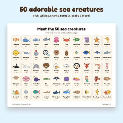 50 Ocean Animal Crafts for Kids