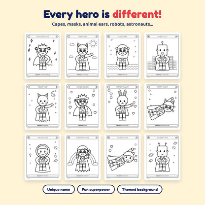 My Super Heroes Coloring Book | Fam&Papers