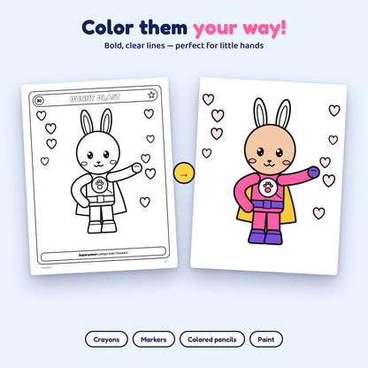 My Super Heroes Coloring Book | Fam&Papers
